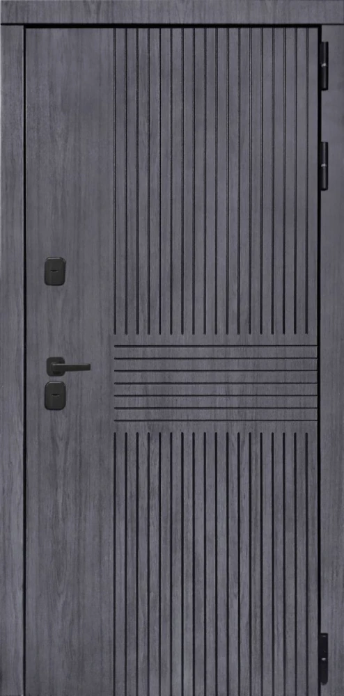 Входная дверь ДвериПРО Берген СБ-1 (лак. белое, 16мм, Беленый дуб) DPRO226365 внешняя сторона